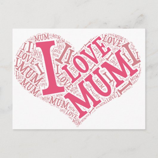 ママはがき（横）が好き ポストカード (正面)