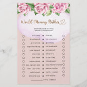 ママはむしろテディベアの女の子の赤ちゃんシャワー (正面)