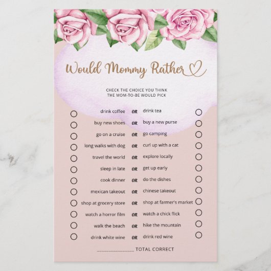 ママはむしろテディベアの女の子の赤ちゃんシャワー (正面)