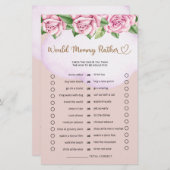 ママはむしろテディベアの女の子の赤ちゃんシャワー (正面/裏面)