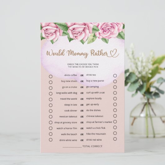 ママはむしろテディベアの女の子の赤ちゃんシャワー (スタンド正面)