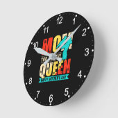 ママはクイーン–67761 ラウンド壁時計 (傾斜)