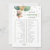 ママはゲームの赤ちゃんシャワーパーティーカード 招待状 (正面)