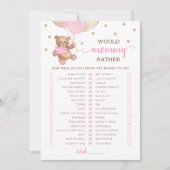 ママはゲームの赤ちゃんシャワーパーティーカード 招待状 (正面)