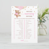 ママはゲームの赤ちゃんシャワーパーティーカード 招待状 (スタンド正面)