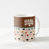 ママはコーヒーがいる 茶色 白 ハート コーヒー豆 コーヒーマグカップ (正面右)