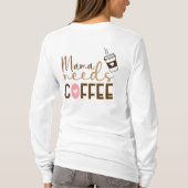 ママはコーヒーが飲みたい Tシャツ (裏面)
