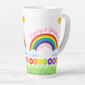 ママはゴージャスな虹 – かわいい母の日の贈り物 カフェラテマグ (右アングル)