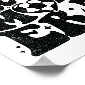 ママはサッカーママ時代に突入 レトロなサッカーママTシャツ マザーズデー ポスター (角)