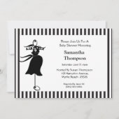 ママはシルエットベビーシャワー招待状 招待状 (正面)