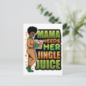 ママはジュースのジャングル飲みクリスマスショウ飲む シーズンポストカード (スタンド正面)