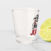 ママはジングルのジュースが欲しい |クリスマス飲みユーモア ショットグラス (左)