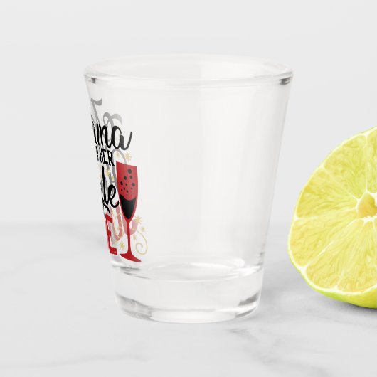 ママはジングルのジュースが欲しい |クリスマス飲みユーモア ショットグラス (右)