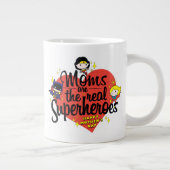ママはスーパーヒーロー実在だ ジャンボコーヒーマグカップ (右)