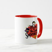 ママはスーパーヒーロー実在だ マグカップ (正面右)