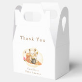 ママはテディベアハニカムベビーシャワー フェイバーボックス (オープン)