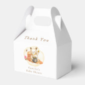ママはテディベアハニカムベビーシャワー フェイバーボックス (正面サイド)