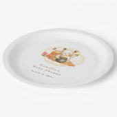 ママはテディベアハニカムベビーシャワー ペーパープレート (アングル)