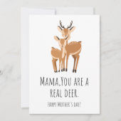 ママはドー・ネスト：鹿の母の日カード シーズンカード (正面)