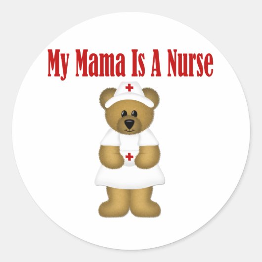 ママはナース ラウンドシール (正面)