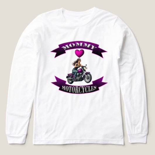 ママはバイクが好き トライブレンドＴシャツ (デザイン正面)