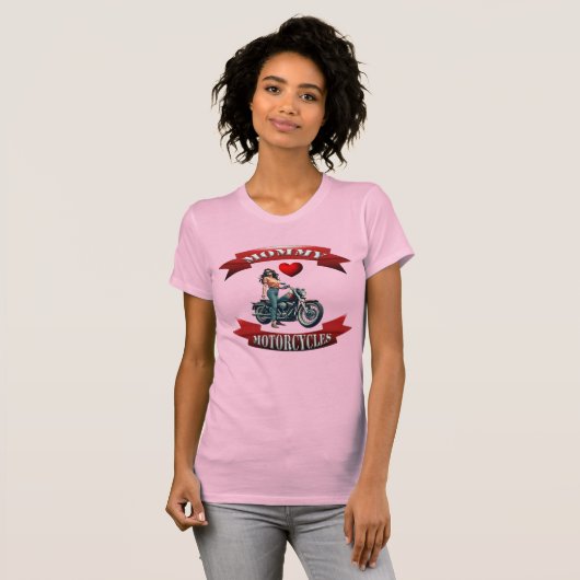 ママはバイクが好き Tシャツ (正面フル)