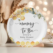 ママはビーのまわりにシャワー ペーパープレート