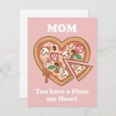 ママはピザを持ってるハート シーズンカード (正面/裏面)