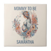 ママはフローラの水彩母の日になる タイル (正面)
