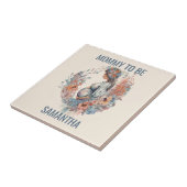 ママはフローラの水彩母の日になる タイル (側面)