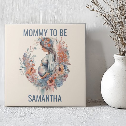 ママはフローラの水彩母の日になる タイル