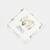 ママはフローラエレガントの赤ちゃんシャワー新生児 スタンダードランチョンナプキン (角)