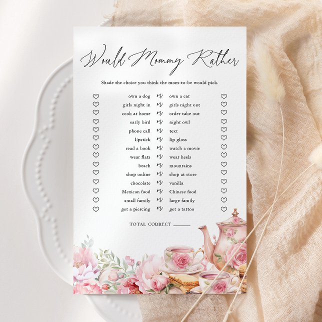 ママはフローラ茶の赤ちゃんシャワーのゲーム (クリエイターアップロード済み)