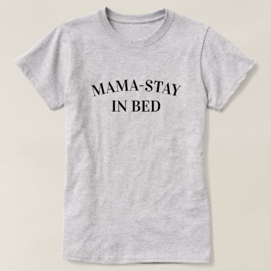 ママはベッドでゆっくり Women's T-Shirt Tシャツ (デザイン正面)