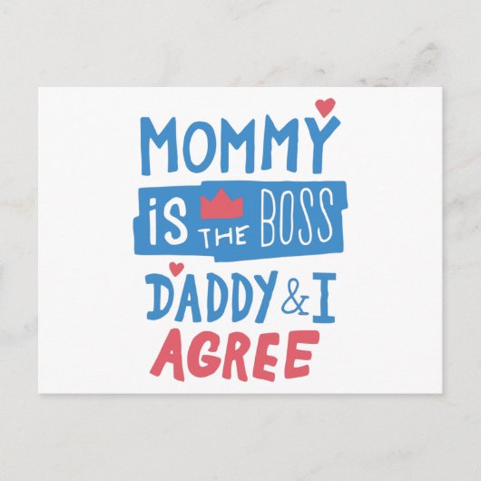 ママはボスパパだし僕も賛成 ポストカード (正面)