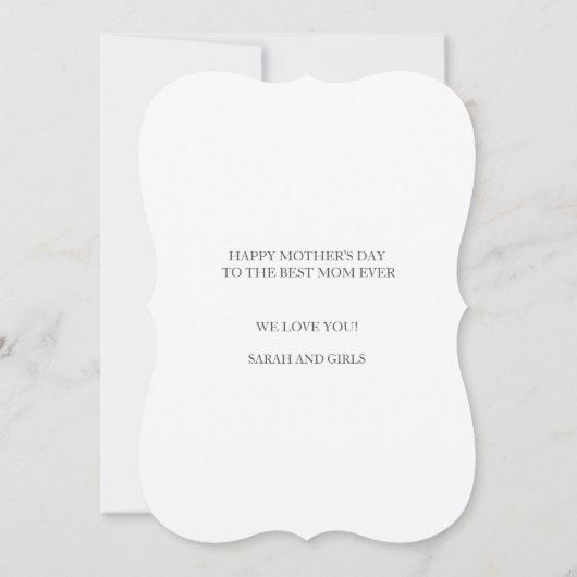 ママはボタンのようおもしろいにマザーズ・デイ・カード (裏面)