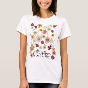 ママはボホ素朴ワイルドフラワー Tシャツ
