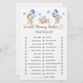 ママはママのむしろテディベアの男の子の赤ん坊シャワー (正面/裏面)