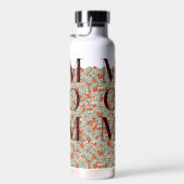 ママはヨガ赤い花をピラティス ウォーターボトル (右面)