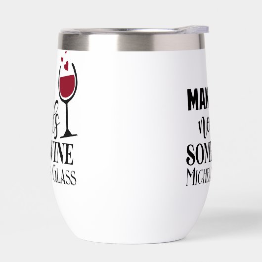 ママはワインのお母さんパーソナライズされたが必要 (左面)