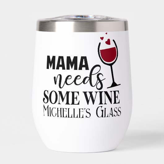 ママはワインのお母さんパーソナライズされたが必要 (正面)