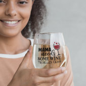 ママはワインのお母さんパーソナライズされたが必要 ステムなしワイングラス
