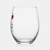 ママはワインのお母さんパーソナライズされたが必要 ステムなしワイングラス (左)