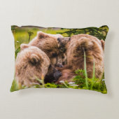 ママは彼女の2つの子供を看護するクラーク湖ナシア アクセントクッション (裏面)