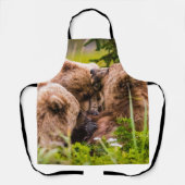 ママは彼女の2つの子供を看護するクラーク湖ナシア エプロン (正面)