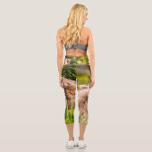 ママは彼女の2つの子供を看護するクラーク湖ナシア カプリレギンス (裏面)