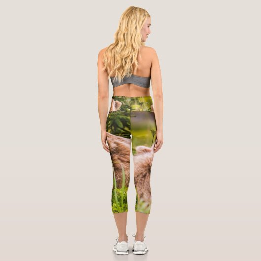 ママは彼女の2つの子供を看護するクラーク湖ナシア カプリレギンス (裏面)