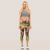 ママは彼女の2つの子供を看護するクラーク湖ナシア カプリレギンス (正面)