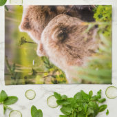 ママは彼女の2つの子供を看護するクラーク湖ナシア キッチンタオル (折り畳み)