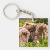 ママは彼女の2つの子供を看護するクラーク湖ナシア キーホルダー (正面)